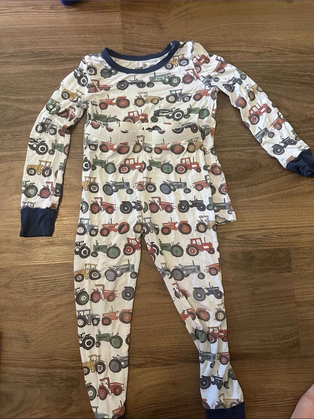 Caden Lane Tractor Print Pajama Set - 3T